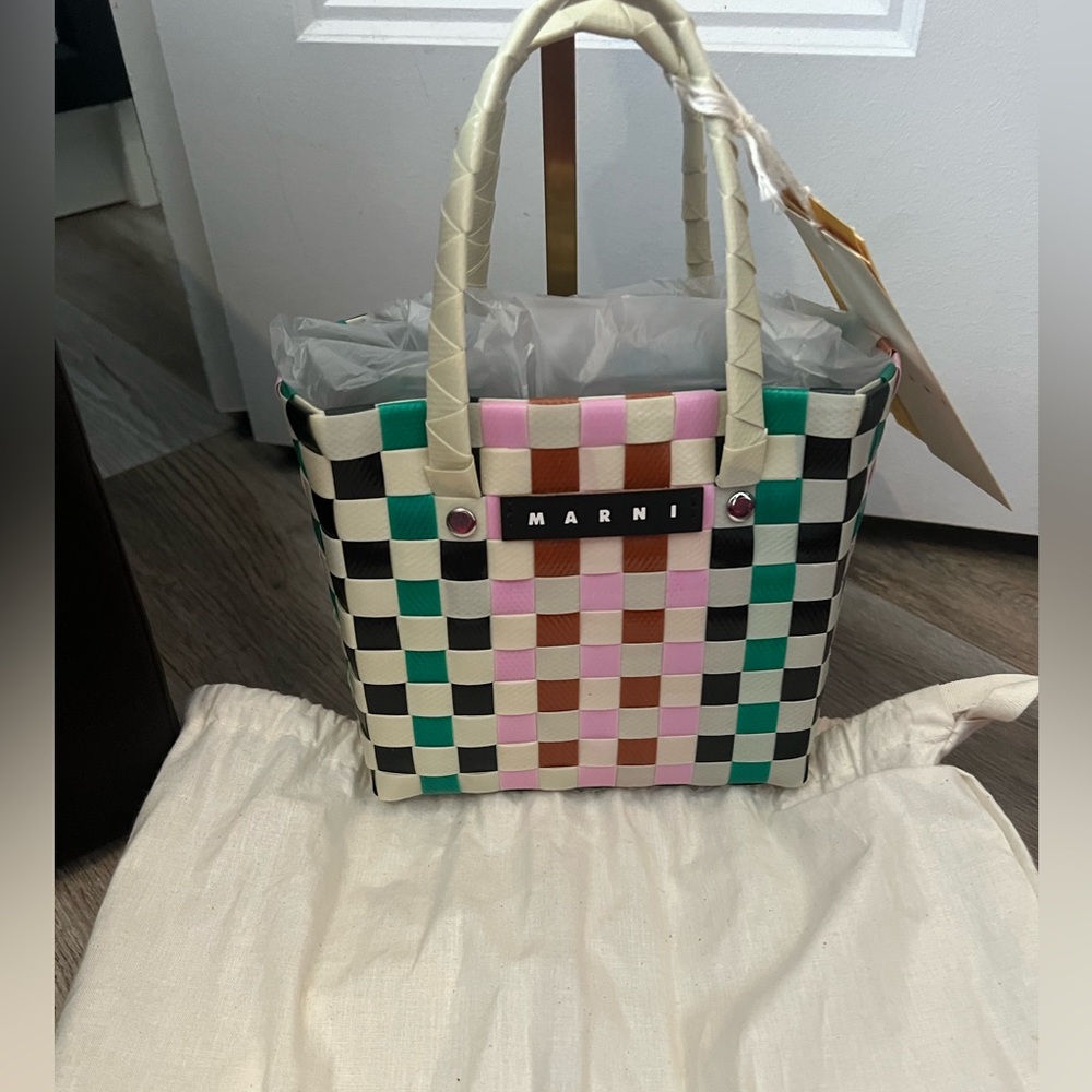 MARNI Woven Micro Basket Handbag